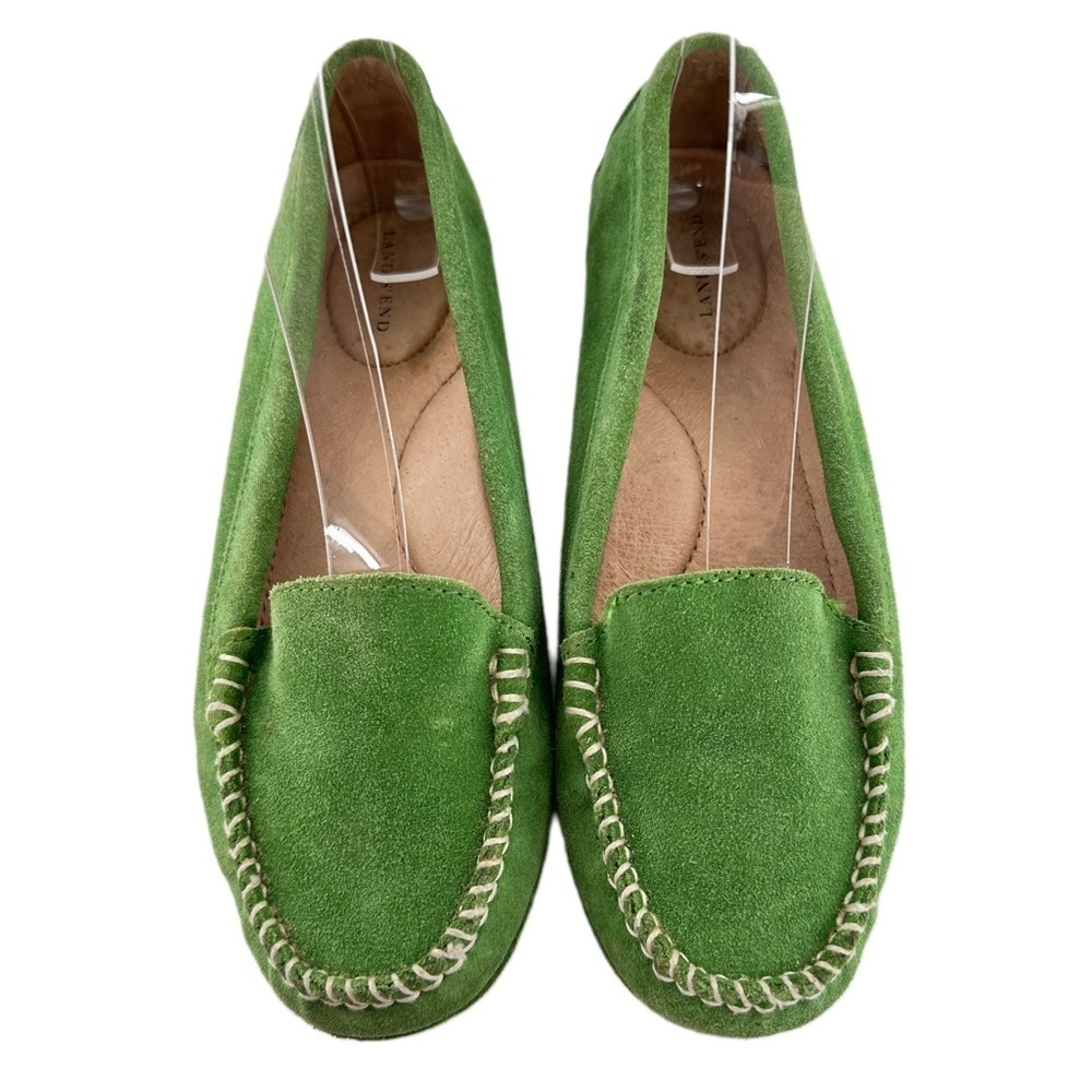 Lands end womens flats size 6 36 Kelly suede old money driving loafers coastal - Picture 2 of 11